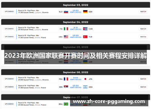 2023年欧洲国家联赛开赛时间及相关赛程安排详解 2023年欧洲国家联赛开赛时间及相关赛程安排详解